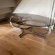 Table basse en verre années 70