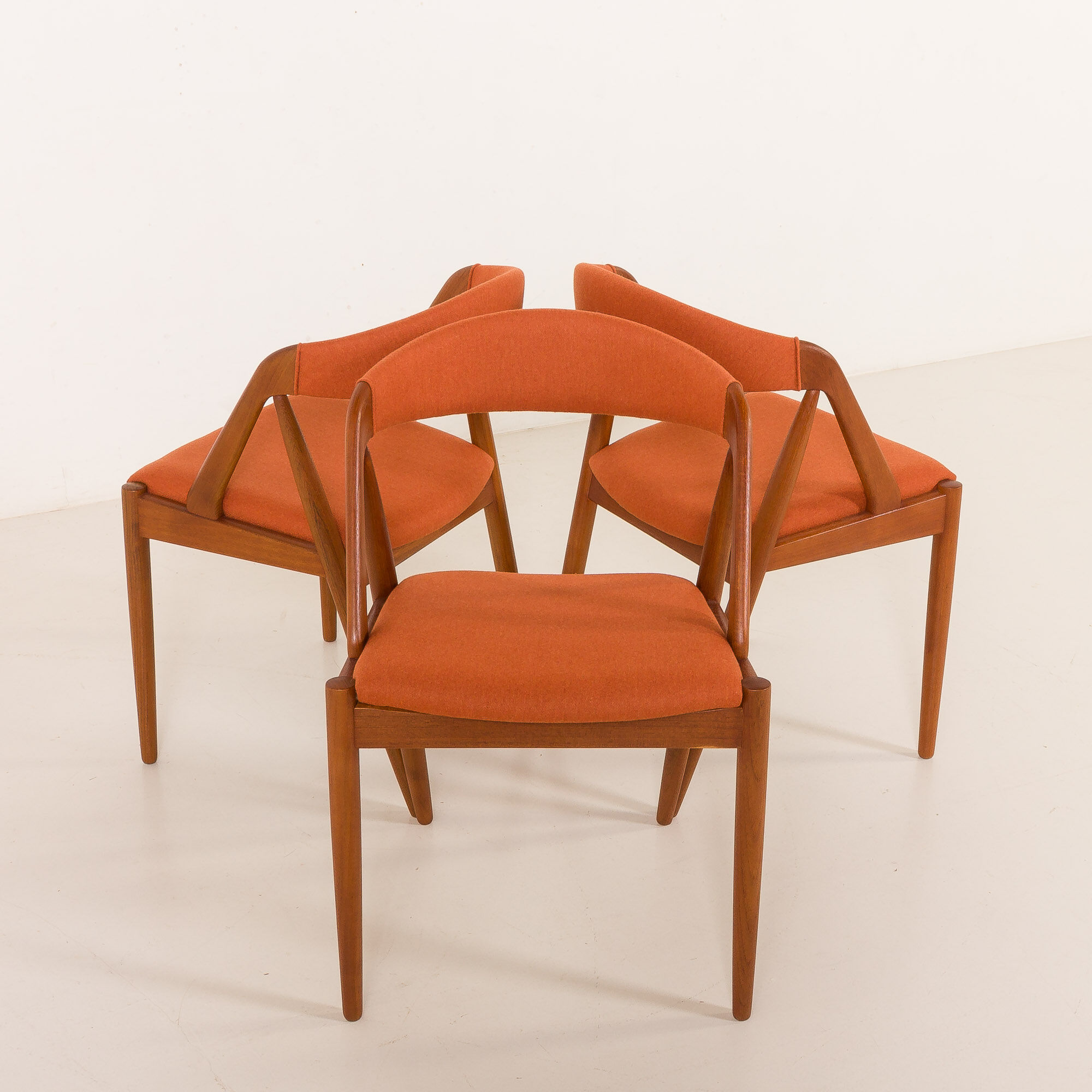 Kai Kristiansen chairs model 31, set of 3, Denmark 1960s