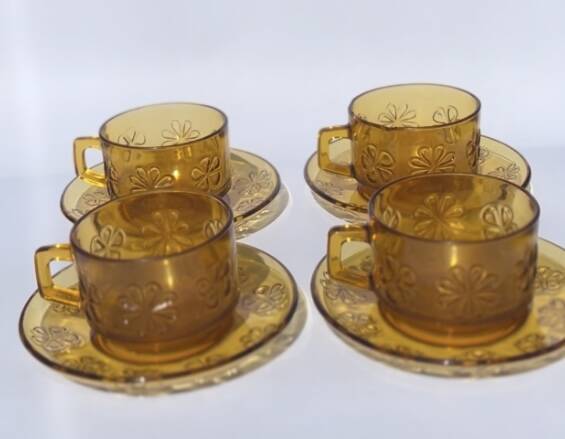 Vereco tableware (Daisy model) smoked glass