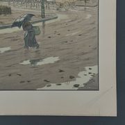 Lithograph by Henri Rivière The Butte Montmartre viewed from the Fortifications