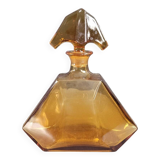 Art Deco liqueur carafe in amber glass