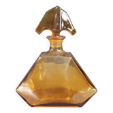 Art Deco liqueur carafe in amber glass