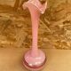 Old Pink Opaline Soliflore Vase + Vintage Gold & Camé Decor