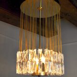 Venini ceiling lamp, cut glass, Italy, 1970