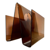 Smoked plexiglass magazine/vinyl rack