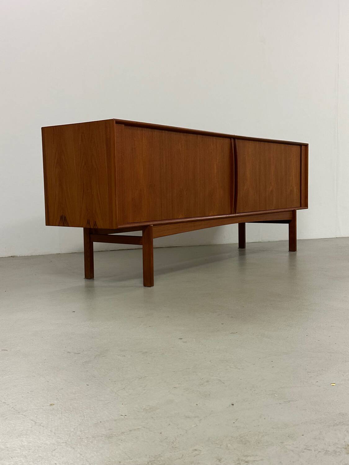 Danish teak tambour door Sideboard by Bernt Petersen 60s