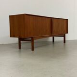 Danish teak tambour door Sideboard by Bernt Petersen 60s