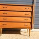 Light oak chest of drawers with 4 drawers from the 1960s.