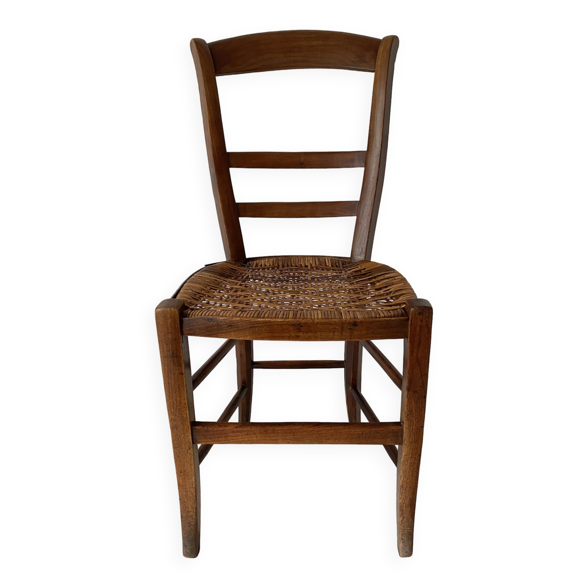 Rattan cane wooden chair