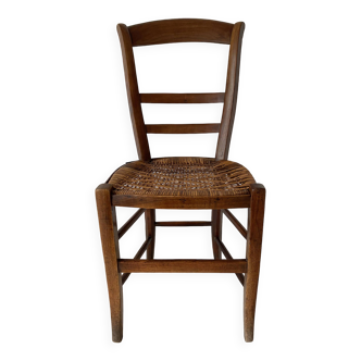 Rattan cane wooden chair