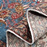 Blue Handmade Persian Vintage Rug 274x370 cm