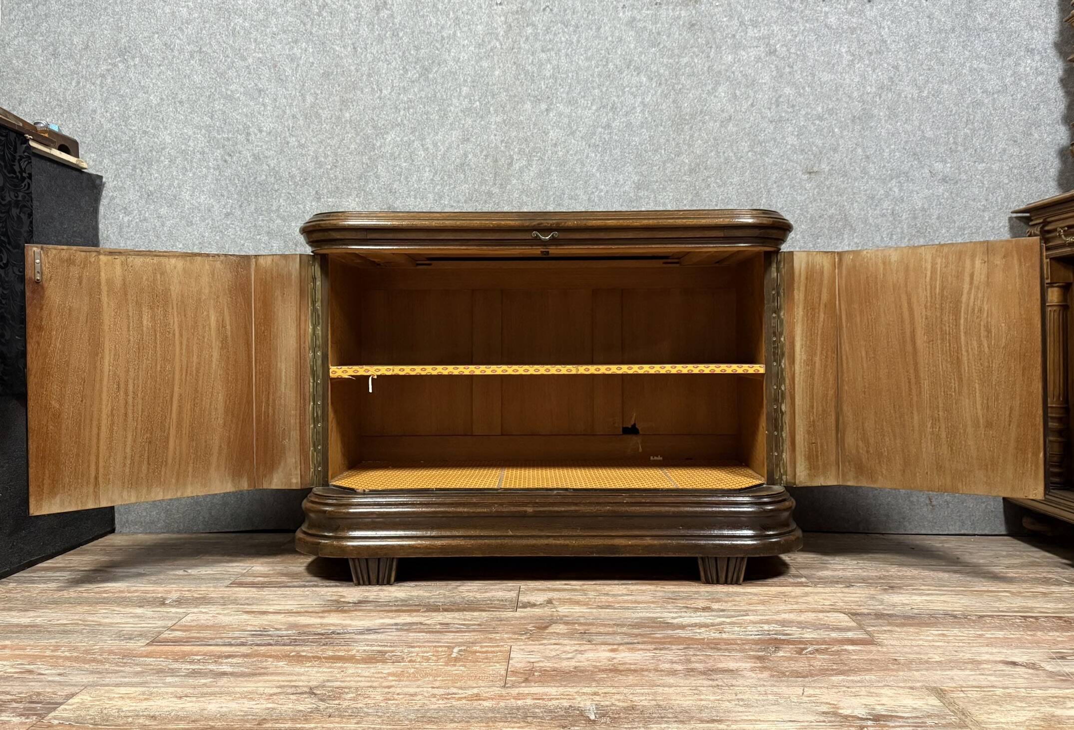 Art Nouveau period sideboard in oak and burl circa 1900