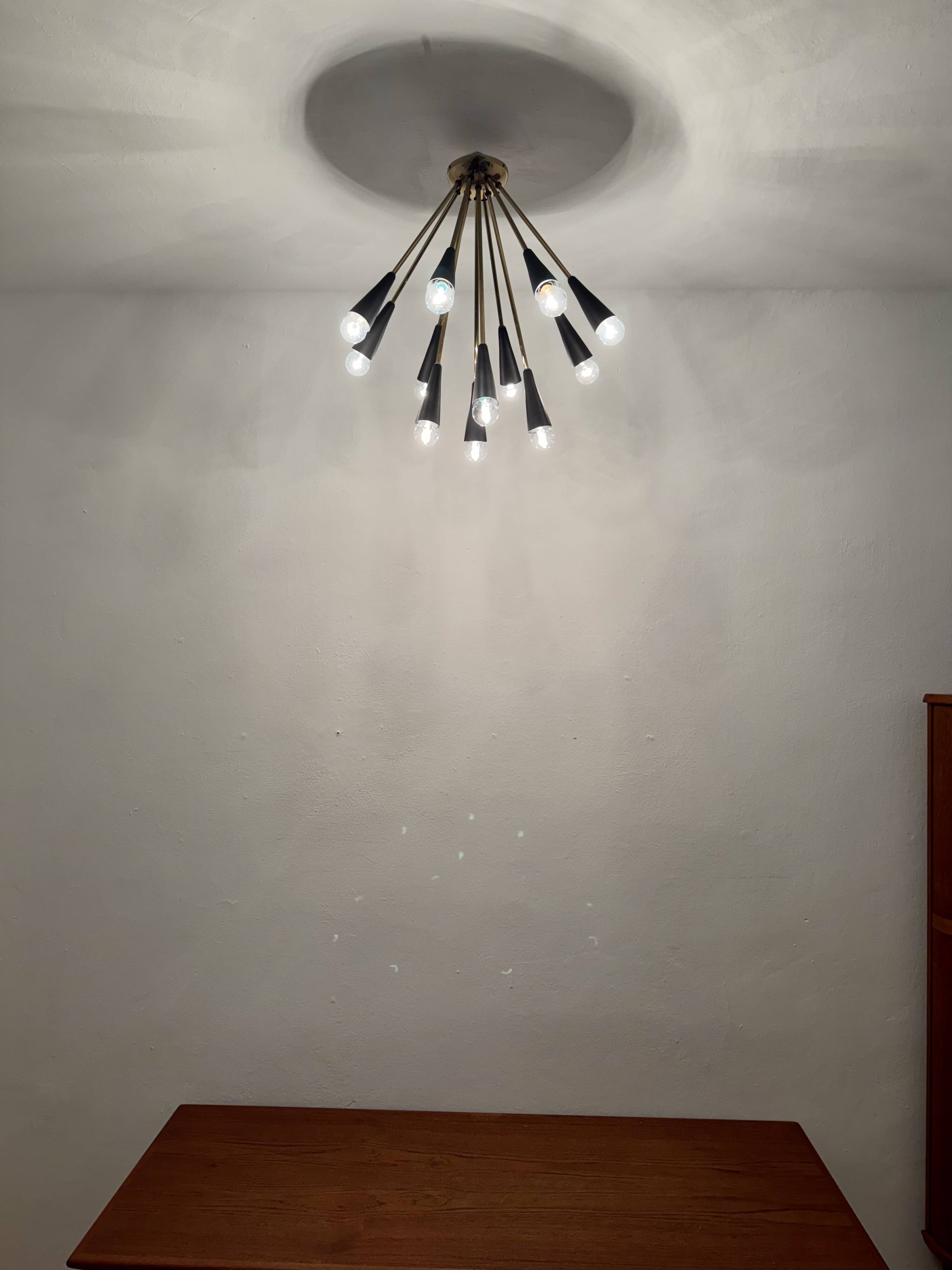 Italian Brass Flush Lamp