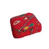 Handmade Berber pouf in wool 60 X 60 X 20 CM
