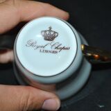 Tasse à café vintage en porcelaine de Limoges Royal Chapus, 1970