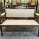 Louis XVI style marquetry bench