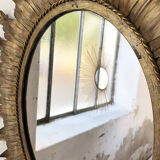 Golden mirror ancient flowery sun