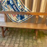 Oak bench with backrest