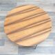 1970s round coffee table, with a remarkably beautiful grain.