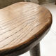 Handcrafted oak bean-shaped stool
