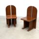 Ensemble de deux chaises de salle à manger sculpturales