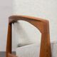Pair of Kai Kristiansen Paperknife lounge chairs in teak and natural wool