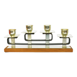 1930s art deco teak candlestick, Austria