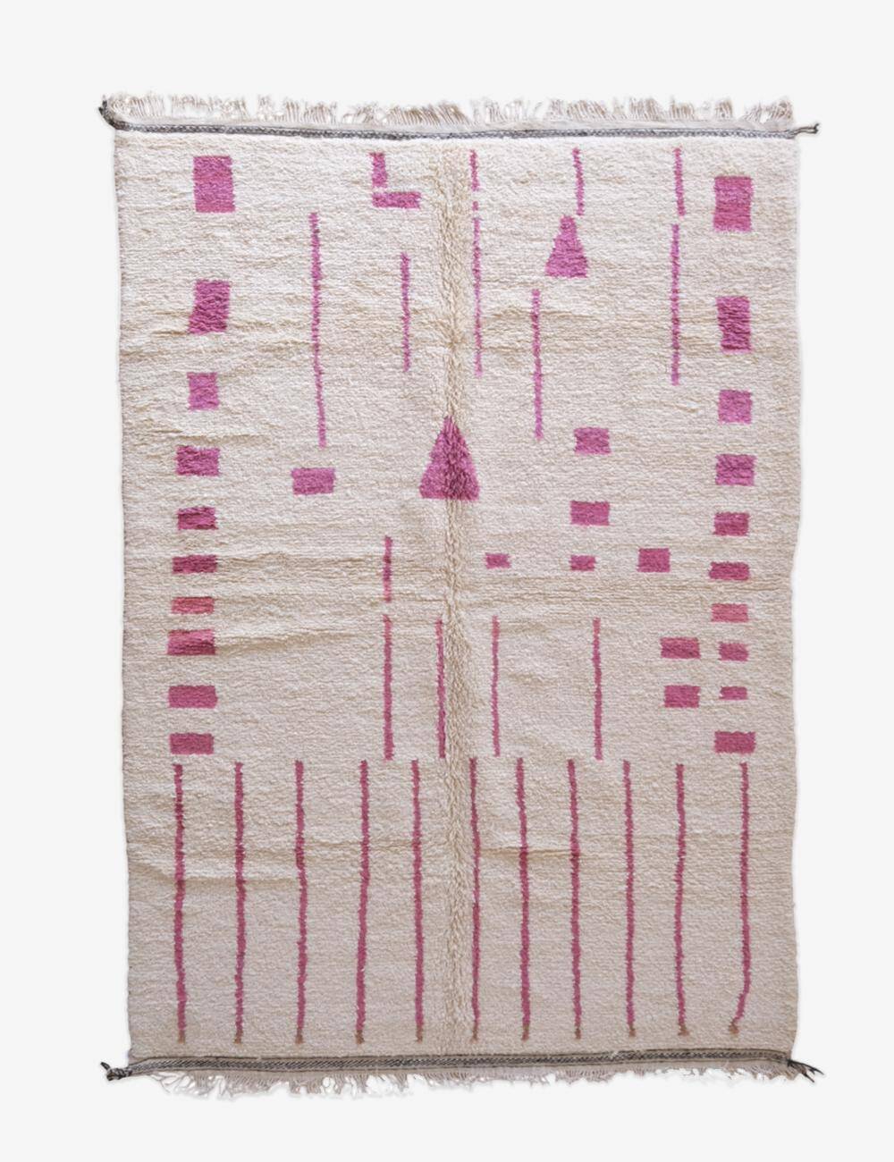 Pink Berber Rug - 303 x 197 cm