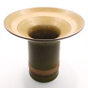 Corolla vase in olive green sandstone from the Sixties by Rosenthal Studio Linie