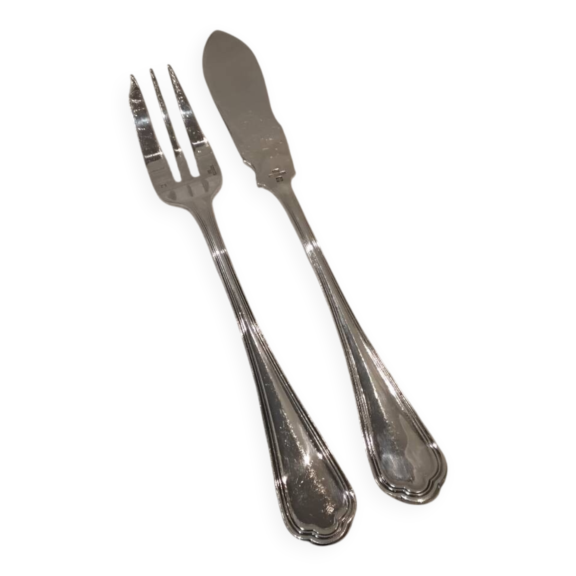 2-piece silver-plated hors d'oeuvre set by Christofle Spatours