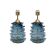 Pair of Blue Rostrato Murano Glass Table Lamps
