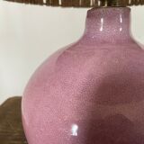 Vintage lamp in pink stoneware and rope years 60-70
