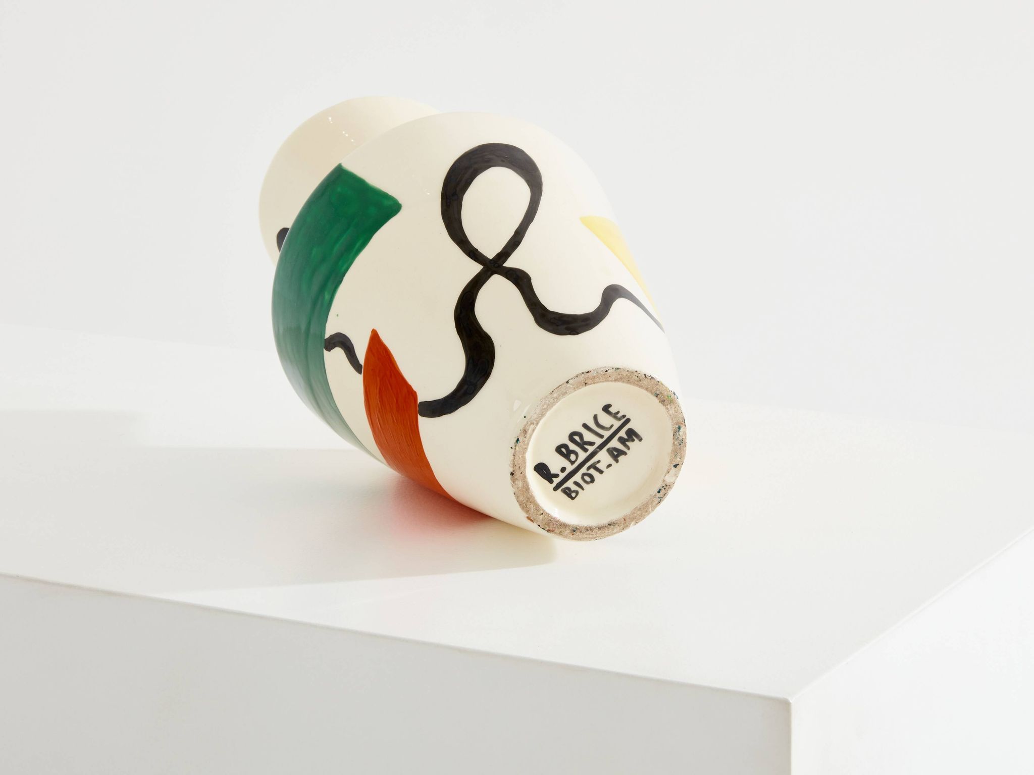 Vase en céramique émaillée signée Roland Brice vers 1950