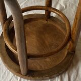 Thonet style Art Nouveau bistro stool in curved wood