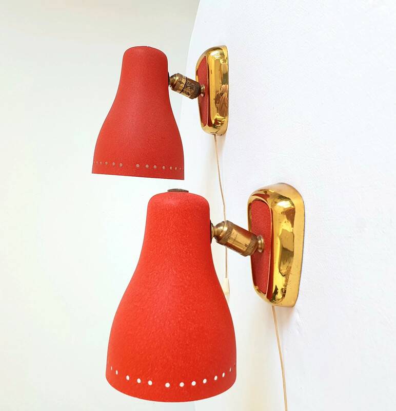 Pair of Lunel wall lights 1960