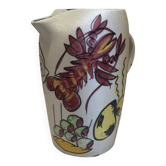 Pichet à sangria espagnole au décor de homard