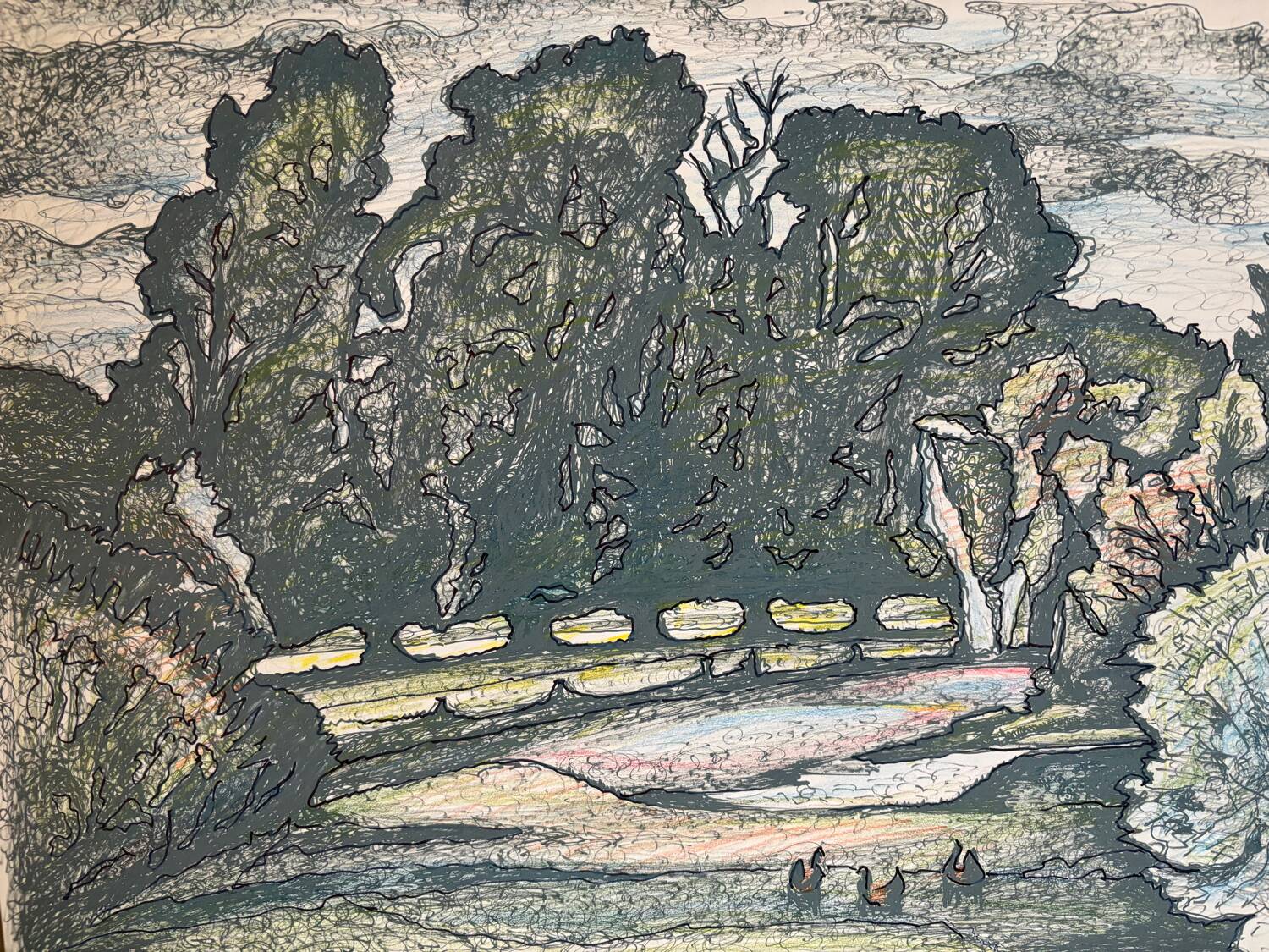 Paysage signé Paul Martin