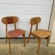 Série de 4 chaises paillées 1950 Roger landault  éditeur robert sentou