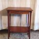 Curved solid wood side table - early 20th century