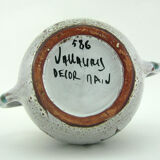 Ceramic vase - decoration flowers chardons - Etienne Daniel Vallauris France - vintage 70s