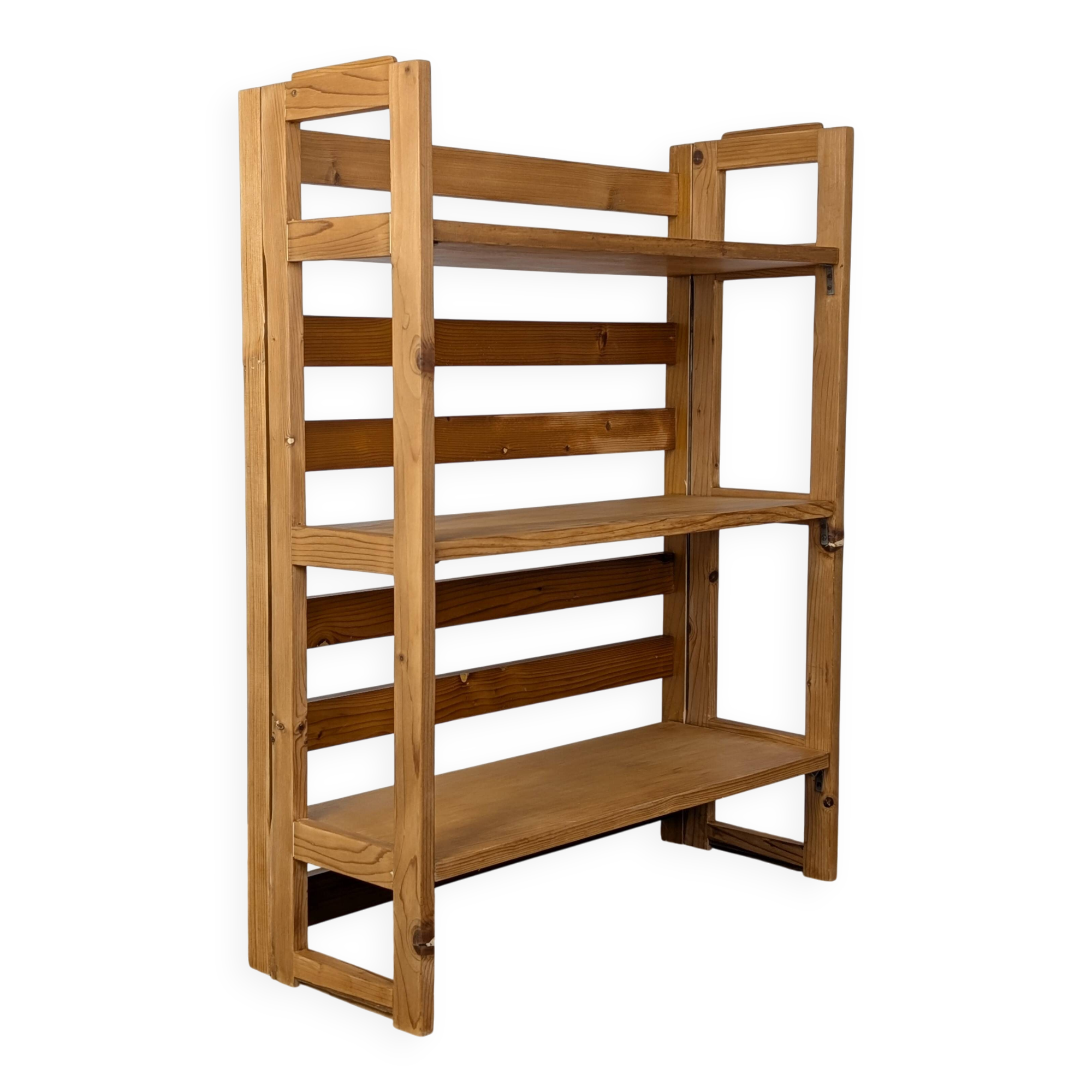 Folding bookcase shelf