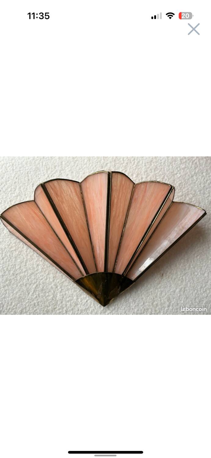 Art deco fan wall light
