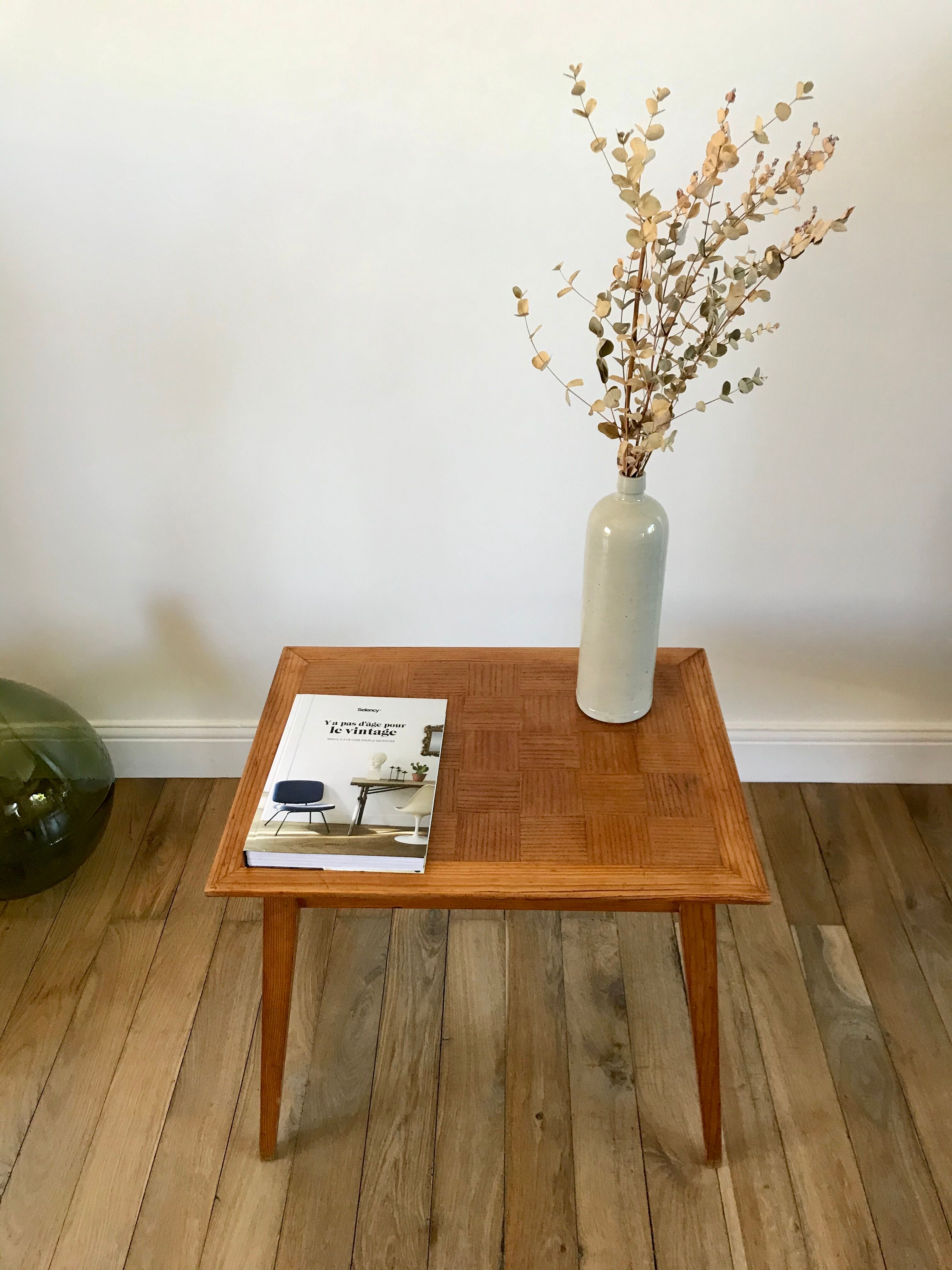 Table basse scandinave en bois années 50-60