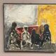 Original Danish Oil on Canvas“Figurative Composition” by Max Bilde