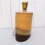 Ovoid lamp foot vintage raw stoneware signed