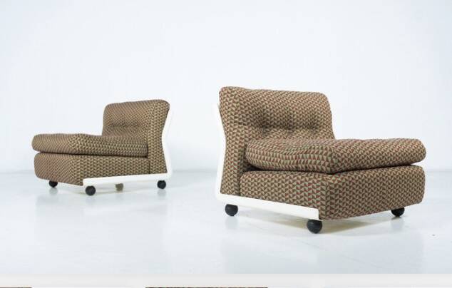 Pair of Amanta Armchairs by Mario Bellini for B&B Italia