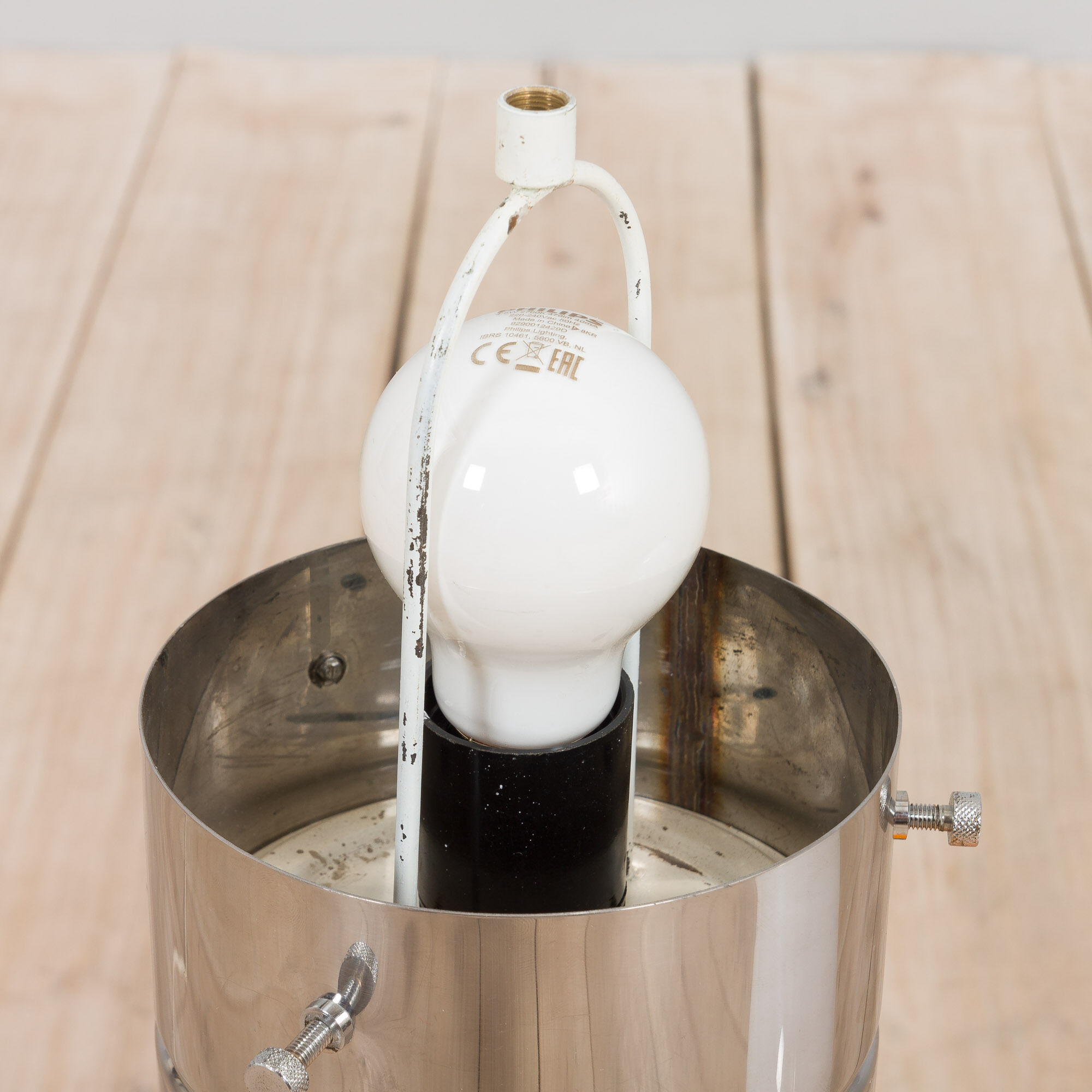 Brillo floor lamp by Carlo Nason for Mazzega in white and orange Murano glass