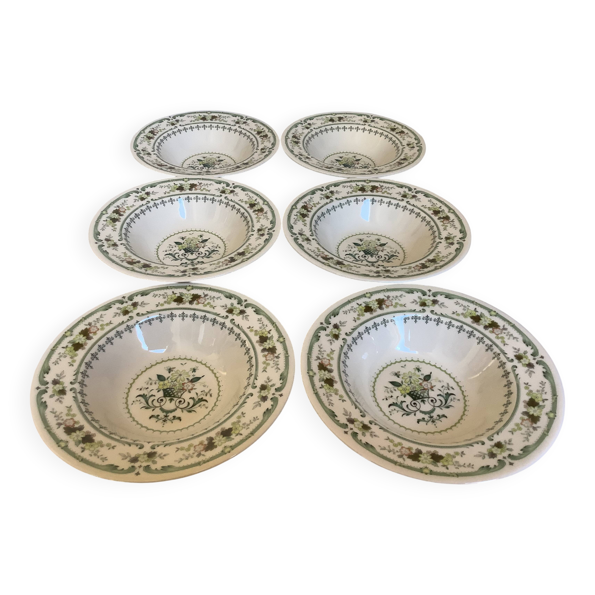 Six Royal Doulton Provençal soup plates
