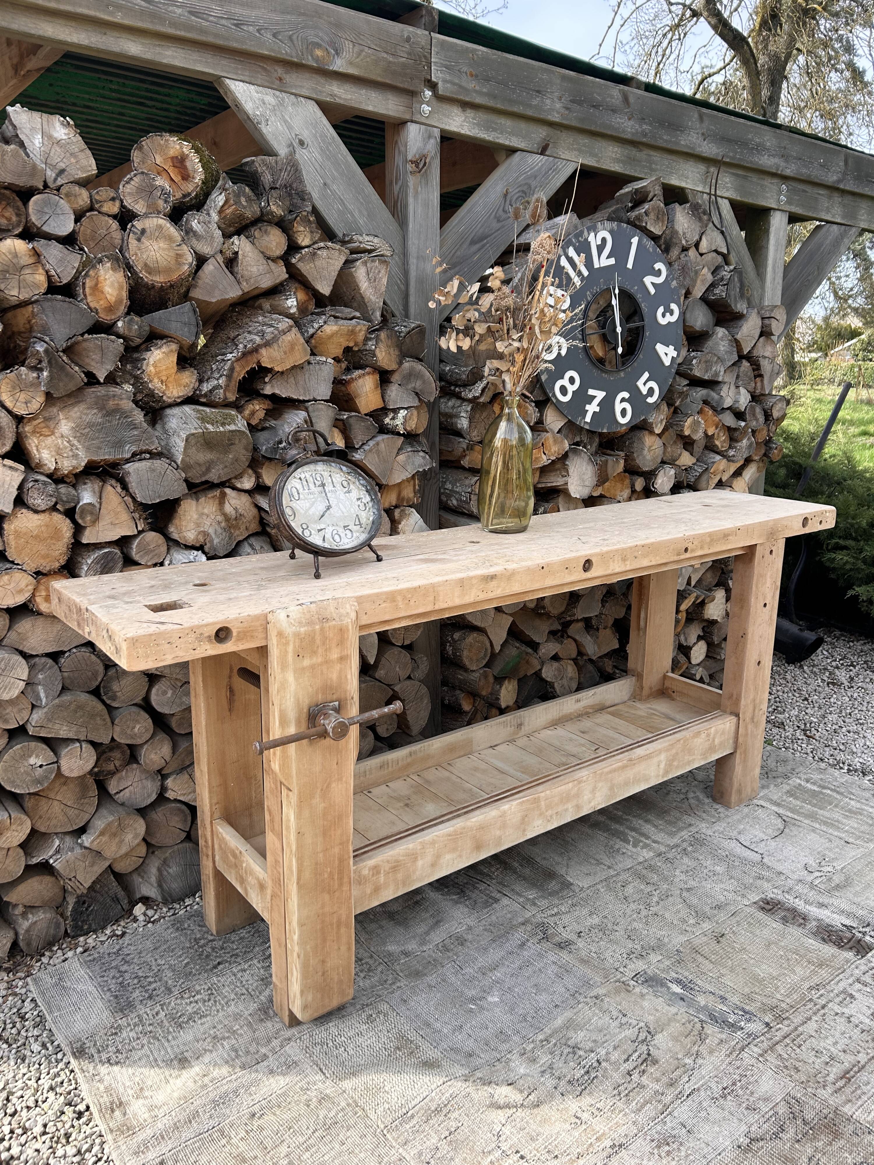 Renovated carpenter's workbench