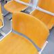 Suite of 4 vintage Giancarlo Piretti benches for Castelli in wood and aluminum